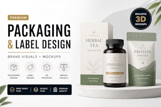 design professional product labels and premium packaging