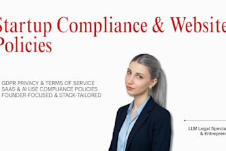 write startup website legal policies and terms of service