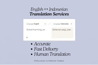 be your english and indonesian translator