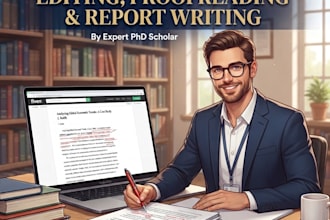 do proofreading of the article, report and assignment