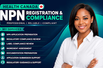provide health canada npn registration and compliance services