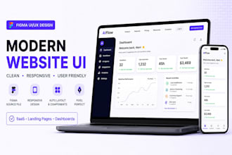 design a modern website UI in figma
