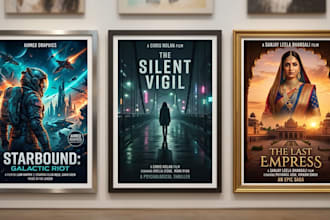 make unique and professional movie poster for you