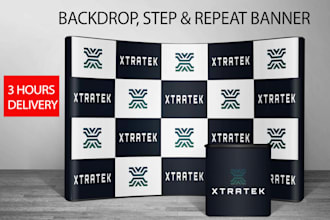 create custom step and repeat or backdrop banners from your logo