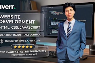 design and code a custom responsive HTML website