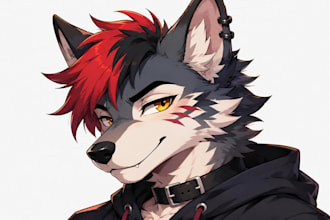 draw furry art, fursona, furry pfp, furry oc and anthro art