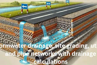 design civil 3d stormwater drainage, grading and drainage calculations