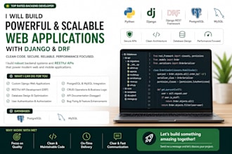 develop rest apis using django rest framework and postgresql