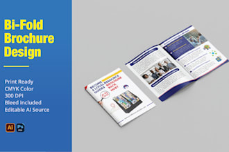 design a modern bifold brochure for print and marketing