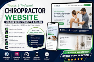 build chiropractic website, physiotherapy website and medical clinic website