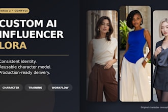 create a custom realistic and consistent ai influencer lora model