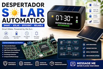 design despertador solar automatico and custom embedded electronics