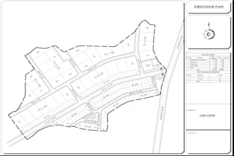 do site plan, lot subdivision drawings in autocad