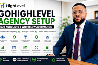 gohighlevel agency account ghl sub account go high level lead automated workflow
