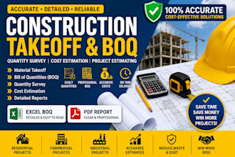 do construction material takeoff boq quantity survey and cost estimation