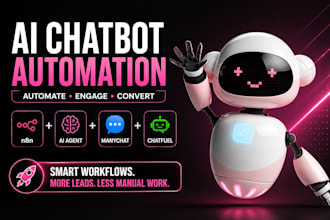 build n8n workflow, n8n ai agent, manychat and chatfuel ai chatbot automation