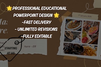 design professional educational powerpoint presentations and course slides