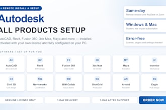 activate and set up autodesk software autocad, revit, fusion 360, 3ds max, may