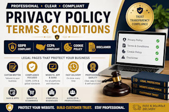 write privacy policy terms and conditions gdpr ccpa cookie policy disclaimer