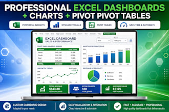 professional excel dashboards with charts and pivot tables