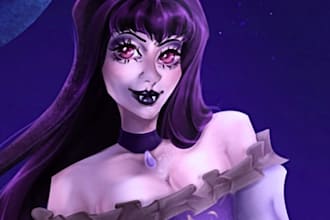 draw dark fantasy and stylized character art