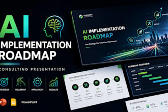 ai implementation roadmap presentation powerpoint consulting deck