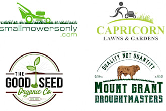 design lawn care landscape garden mowing farm irrigation agriculture logo