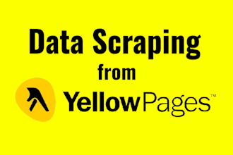 do yellow pages data scraping, excel  data entry