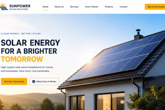 create wix solar panel installation website solar energy contractor website