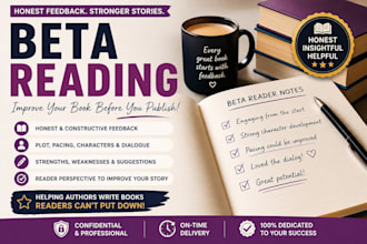 beta read your fantasy horror or sci fi novel