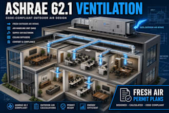 do ashrae 62 1 ventilation calculations and fresh air mep plans