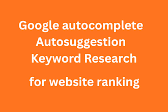 google autocomplete autosuggestion and keyword research