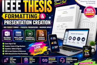 format your thesis in ieee style and create a professional presentation