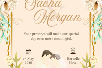 design professional elegant wedding invitation cards