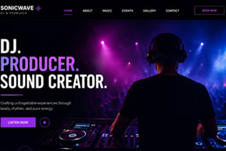 design wix dj producer website electronic music website artist services website
