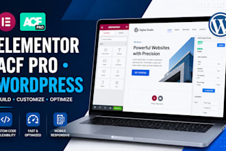 develop a professional wordpress website with elementor and acf pro