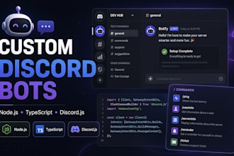 develop a custom discord bot with node js and typescript
