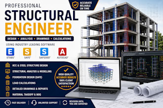 do structural engineering design using etabs, safe, sap2000  autocad