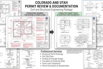 prepare structural and civil permit sets for colorado and utah projects
