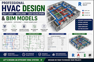 design hvac duct layout ventilation and load calculations bim models