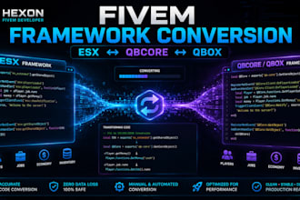 convert your fivem script between esx, qbcore, qbox, or standalone