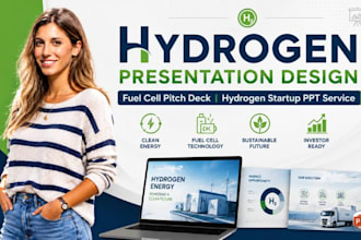 hydrogen presentation design, fuel cell pitch deck, hydrogen startup PPT service
