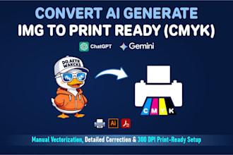convert ai generated designs into professional print ready