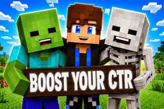 design minecraft youtube thumbnails that get more clicks