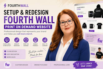 setup fourth wall print on demand website fourthwall store redesign fourthwall