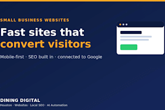 build a fast, modern small business website that converts