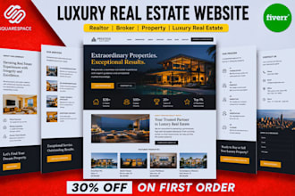 build squarespace luxury real estate website realtor broker property website