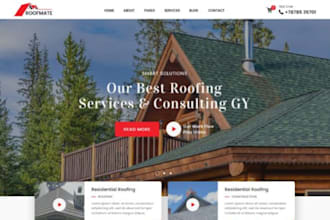 build wix roofing company website roofing contractor website roof repair website