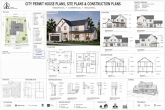 create city permit house plans, site plans and construction plans