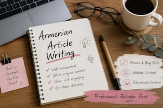 write professional armenian articles and website content